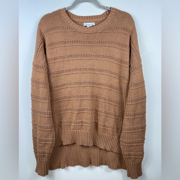 cupcakes & cashmere Sweaters - Cupcakes and Cashmere Chunky Knit High-Low Pullover Sweater Top WOMENS XL Brown